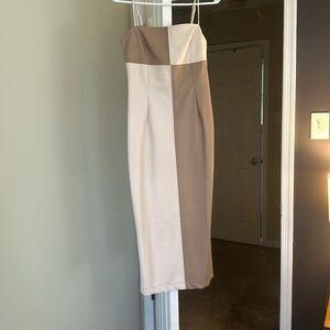 Crescent Tan Leather dress